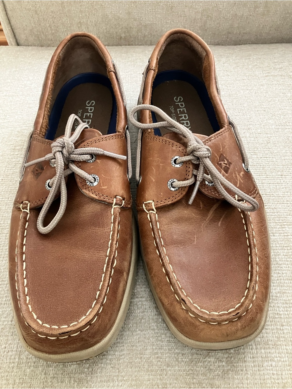 Sperry Men's Tan Leather 2-Eye Boat Shoes